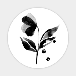 Fresh Floral BW - Full Size Image Magnet